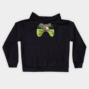 Game Mode Activated Orange Golf course white trim Kids Hoodie